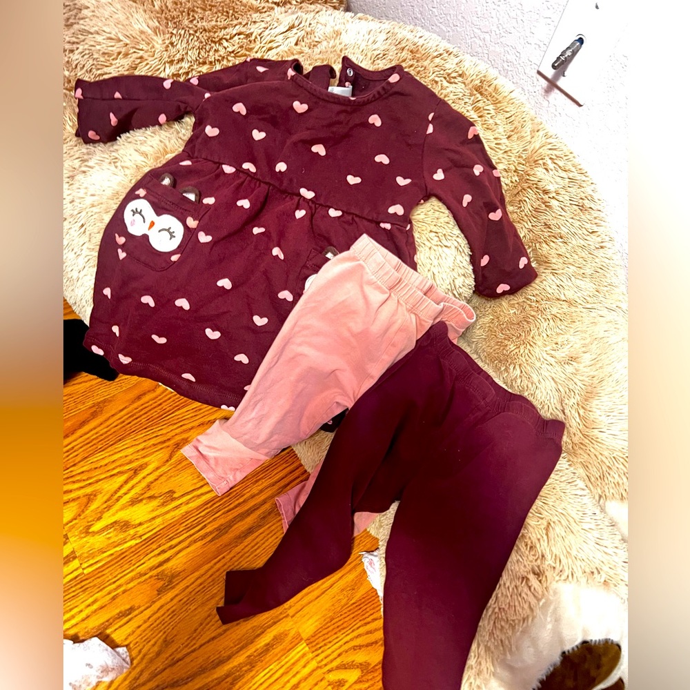 Matching top and 2 pair leggings